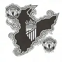 Manchester United logo tattoo design idea