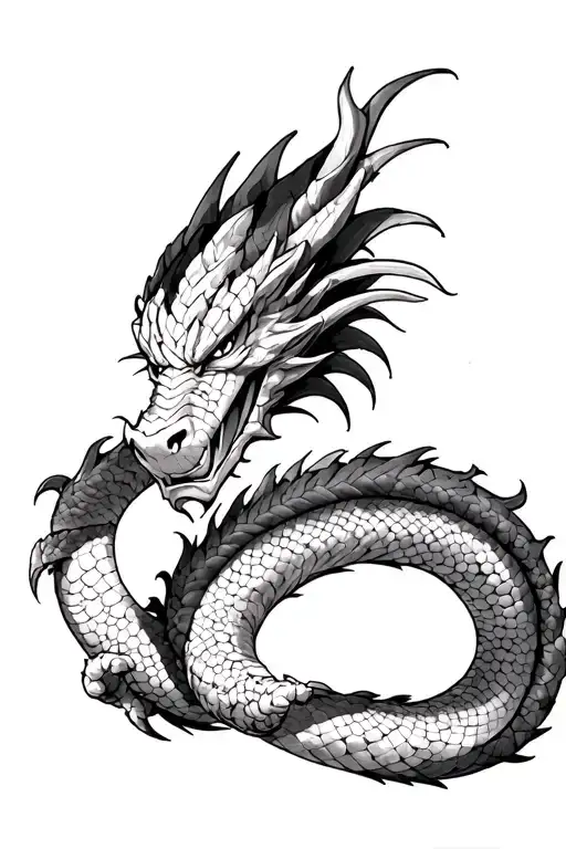 shenron dragon ball z full sleeve tattoo design idea