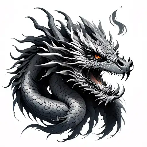 Naga Dragon tattoo design idea