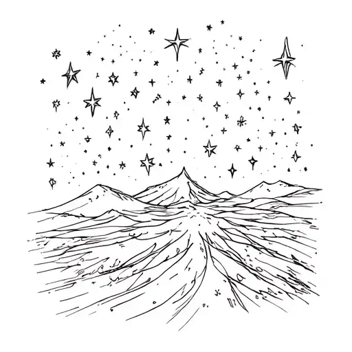 "Starlight shining in the deepest night" Milky Way Galaxy Stars, 00:00 tattoo design idea