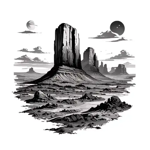 Monument Valley tattoo design idea
