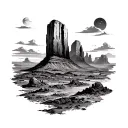 Monument Valley tattoo design idea