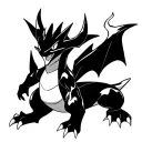 charizard burning tattoo design idea