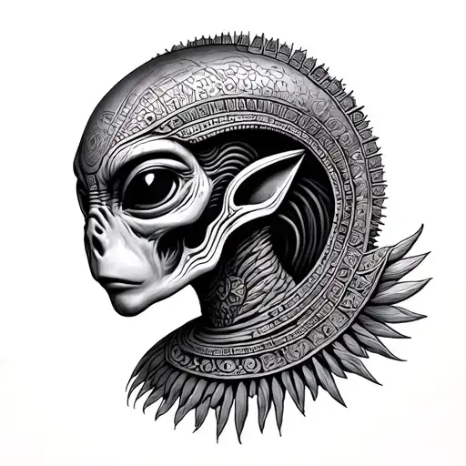 Annunaki y aliens tattoo design idea