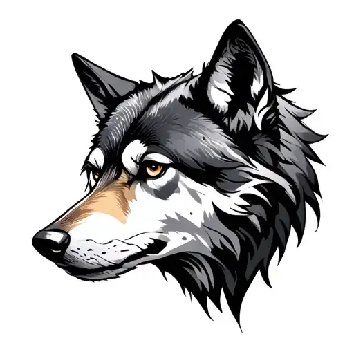 Wolf Cross tattoo design idea