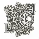 Rex and Saj in mirror ambigram tattoo tattoo design idea
