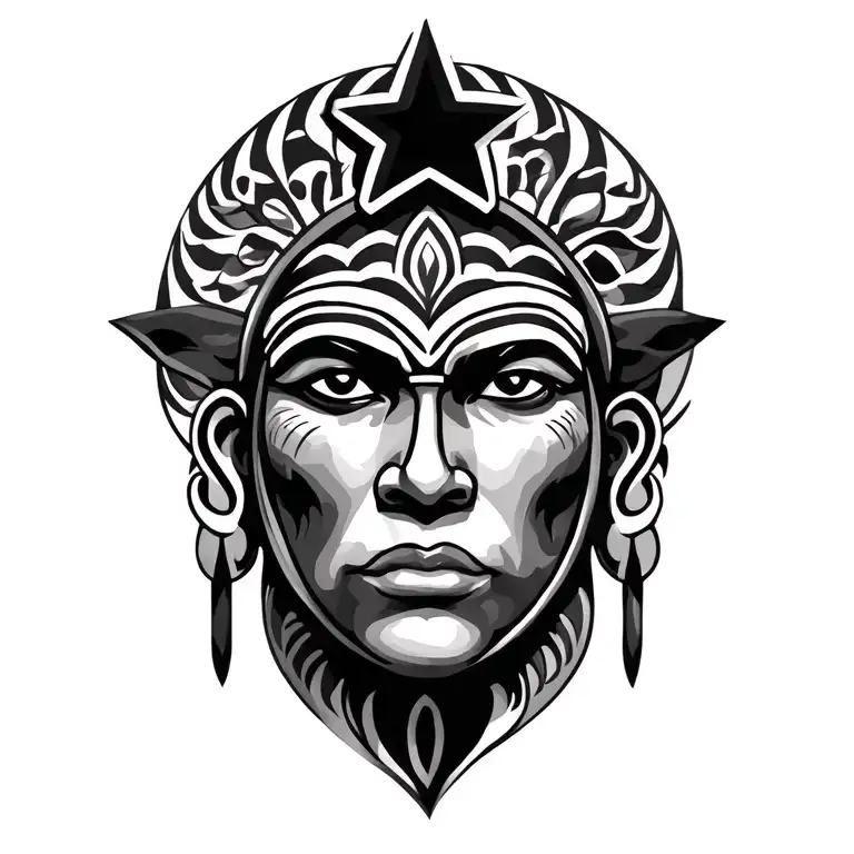 taino culture 3 stars tattoo design idea