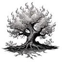 Burning Bush tattoo design idea