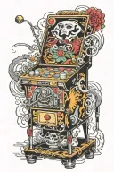 pinball machine tattoo design idea