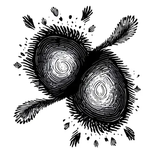 married couple finger prints tattoo design idea