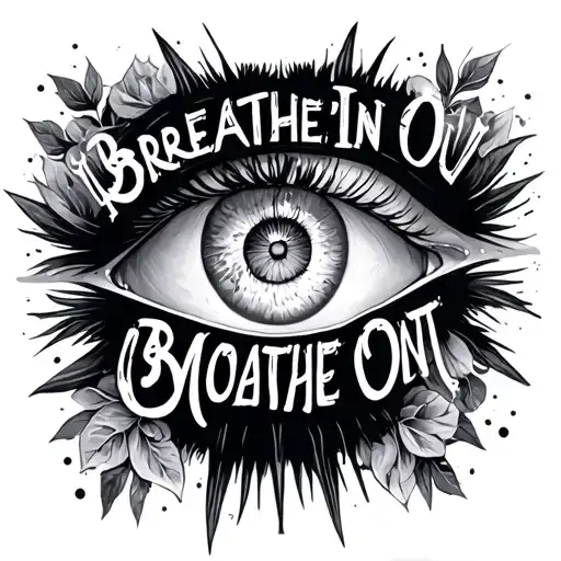 Breathe In Breathe Out Move On tattoo design idea