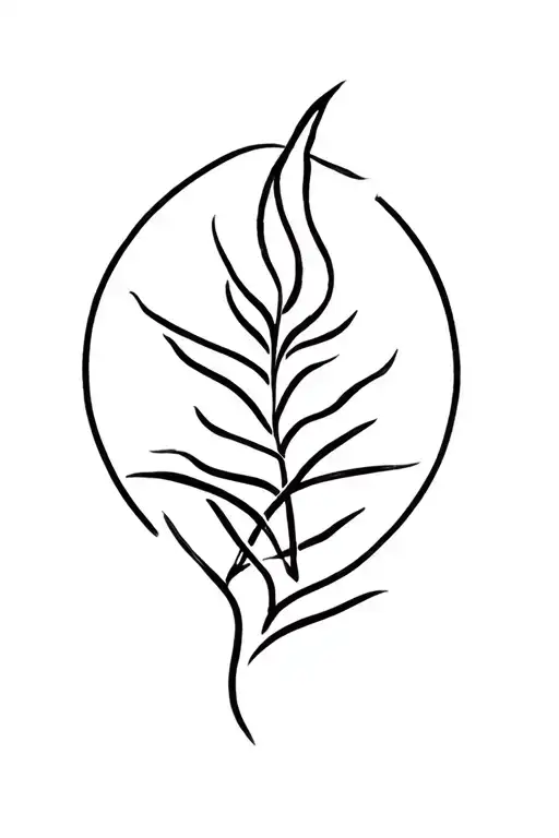 ZZ plant tattoo design idea