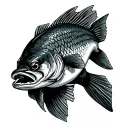 pike fish outline with Portumna county Galway Ireland inside of the pike tattoo design idea