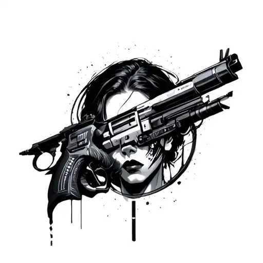 cyberpunk aesthetics tattoo design idea