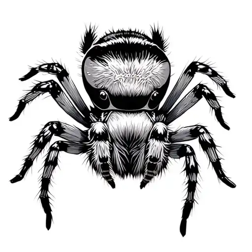 Jumping Spider tattoo design idea