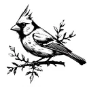 Cardinal bird tattoo design idea