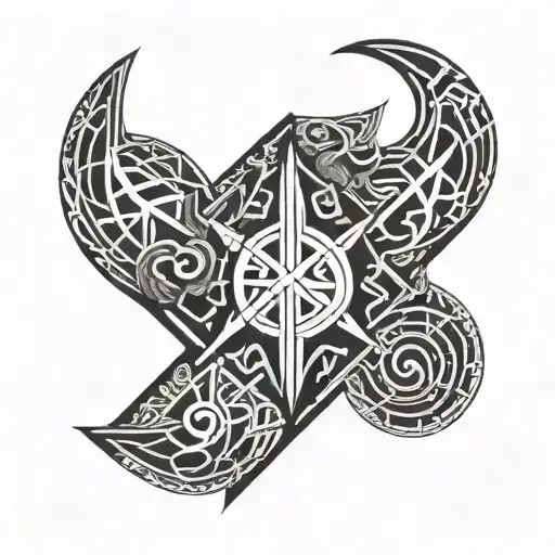 Norse Binding Runes tattoo design idea