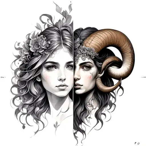 Gemini And Aries tattoo design idea