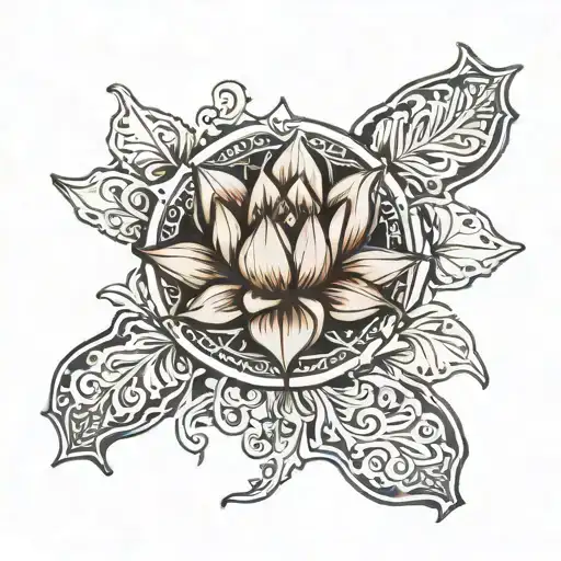 traditional mtg cards with a wooden die and two black lotus on the side tattoo design idea
