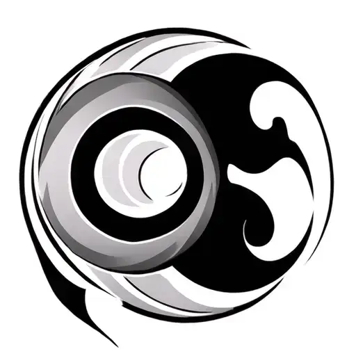 Enso and aum symbol incorporated within tattoo design idea