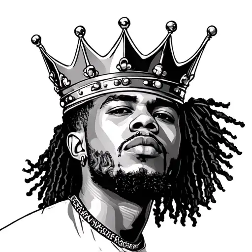 28th with J. Cole crown above it tattoo design idea