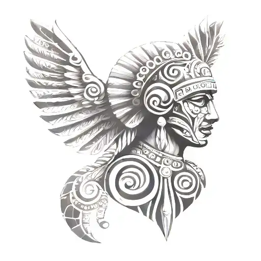 Mexican Aztec sleeve tattoo tattoo design idea