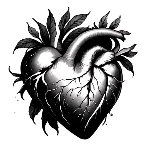 Fine Line Heart tattoo design idea