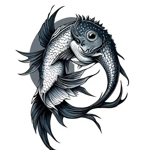 pisces and sagittarius tattoo design idea