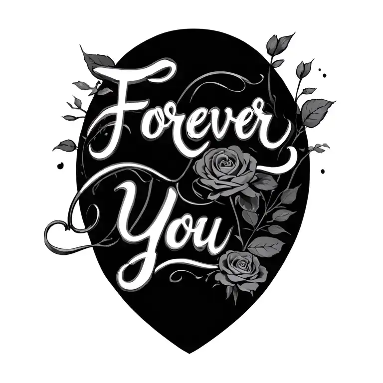 "Kelsey Shannon Carlo " forever love you tattoo design idea