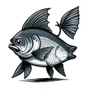 cartoon sardine small tattoo tattoo design idea