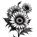 Aries And Gerbera Daisy tattoo design idea
