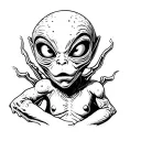 Giger Alien Creepy Baby tattoo design idea