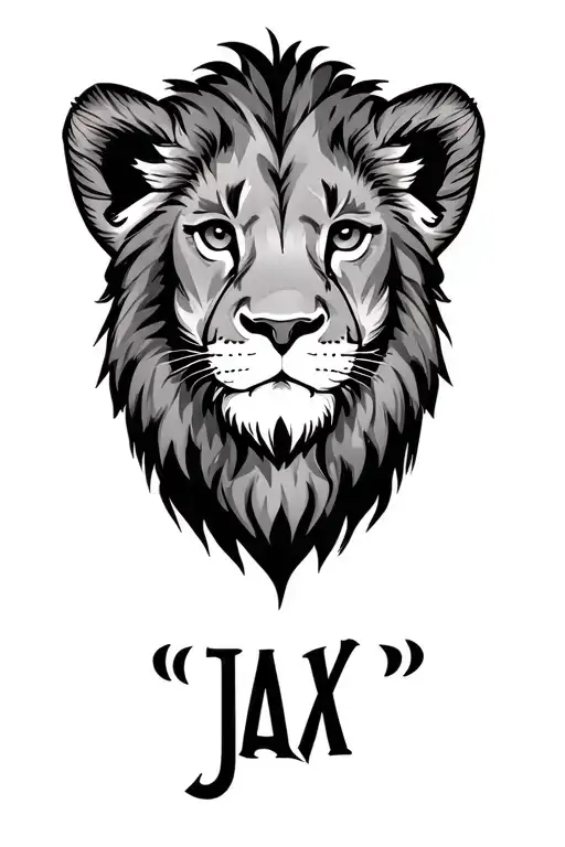 "Jax " small lion cub head tattoo design tattoo design idea