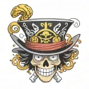 One piece Ace Hat One Piece tattoo design idea