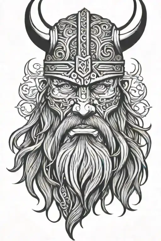 viking berserker head tribal inspired design featuring tattoo design idea