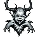 Demon Baby tattoo design idea