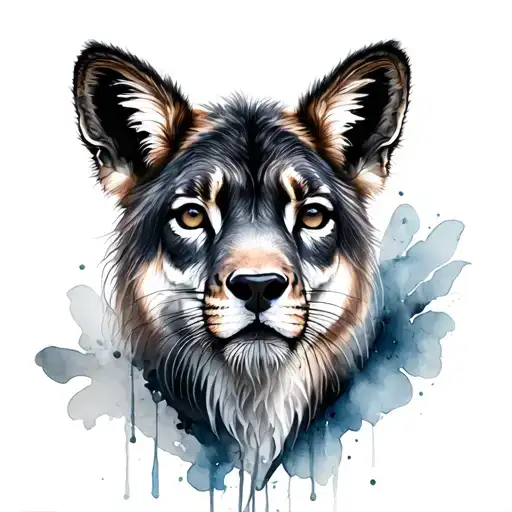 watercolor animals sleeve tattoo design idea