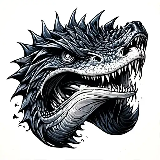 locc ness monster tattoo design idea