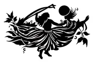 Palestinian dances tattoo design idea