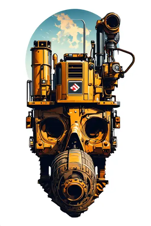 mining machines inspierd tatto design tattoo design idea