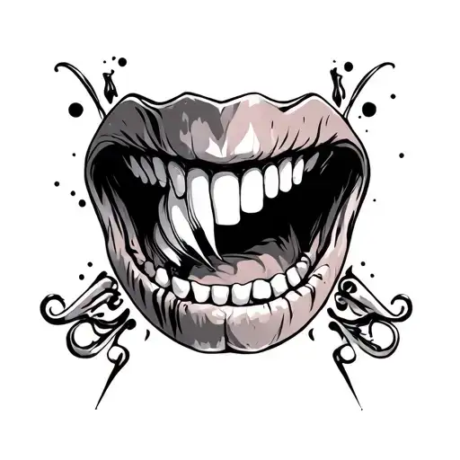 bite mark tattoo design idea