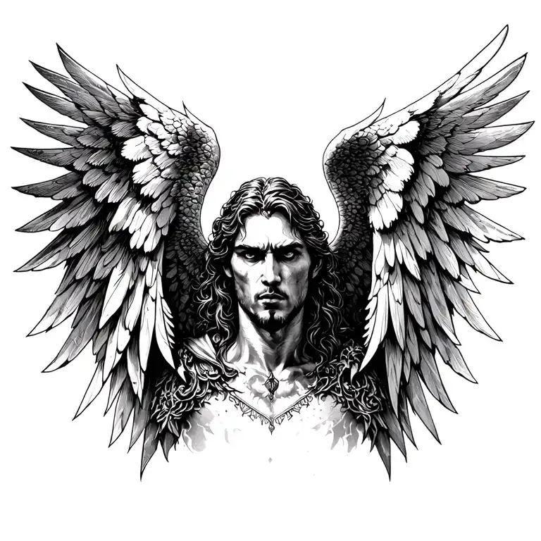 archangel uriel tattoo design idea