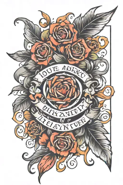 love and anxiety mental health tattoo design idea