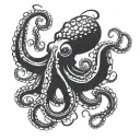 octopus with long, sharp tentacles tattoo design idea