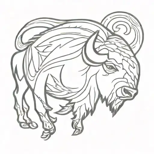 Buffalo Bills logo with a twist tattoo design idea
