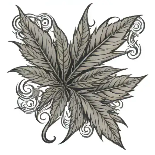 marijuana leaf,stonner, musician tattoo design idea