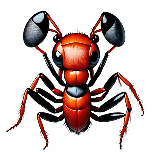 red ant tattoo design idea