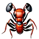 red ant tattoo design idea