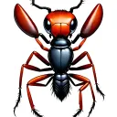 red ant tattoo design idea