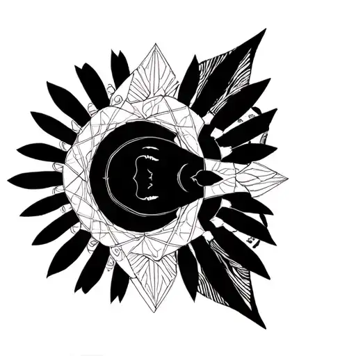 Buddha Sacred Geometry tattoo design idea